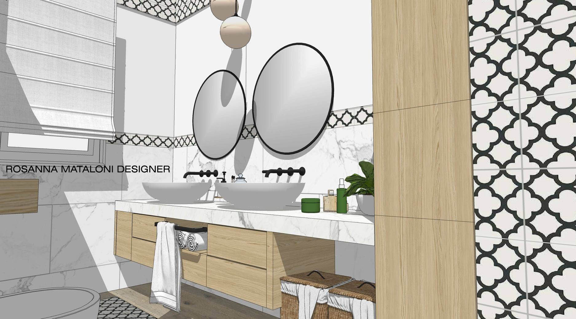How to characterize an industrial chic style bathroom
